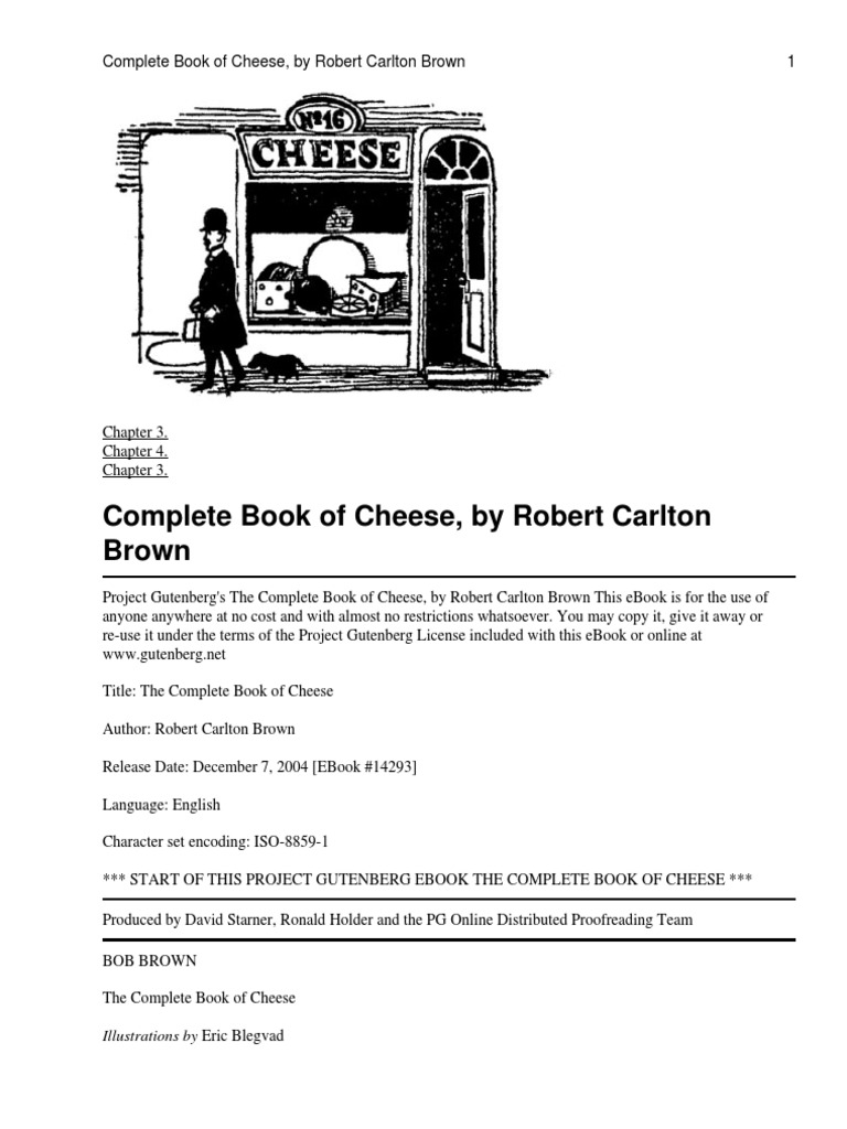 Complete Book of Cheese, PDF, Cheddar Cheese