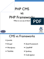 PHP Meetup Feb 09 - PHP CMS Vs Frameworks