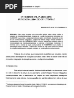 Interdisciplinaridade - Funcionalidade Ou Utopia