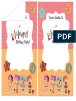 Editable Lalaloopsy Invite