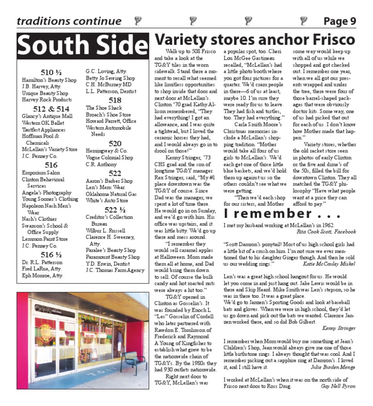 Clinton's Historic Downtown Shops | PDF | Retailing | Retailers