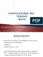 Convocatoria PIC VERANO 2013