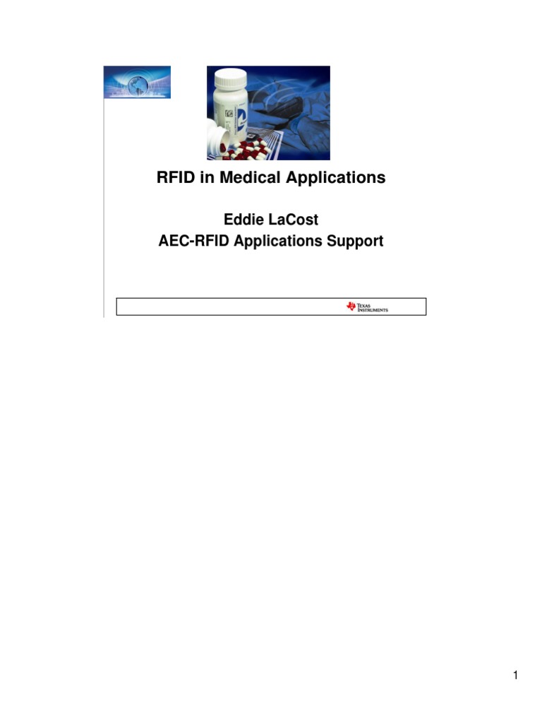 RFID Applications in Healthcare | PDF | Radio Frequency Identification ...