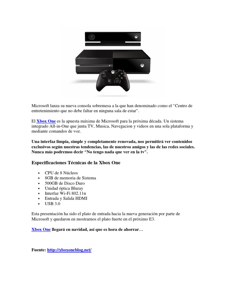 Xbox One | PDF | Juegos y actividades