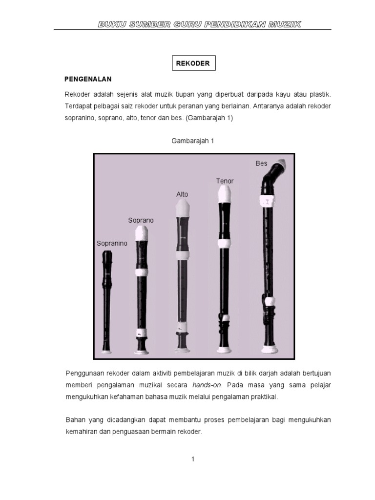 Panduan Dasar Bermain Rekoder | PDF