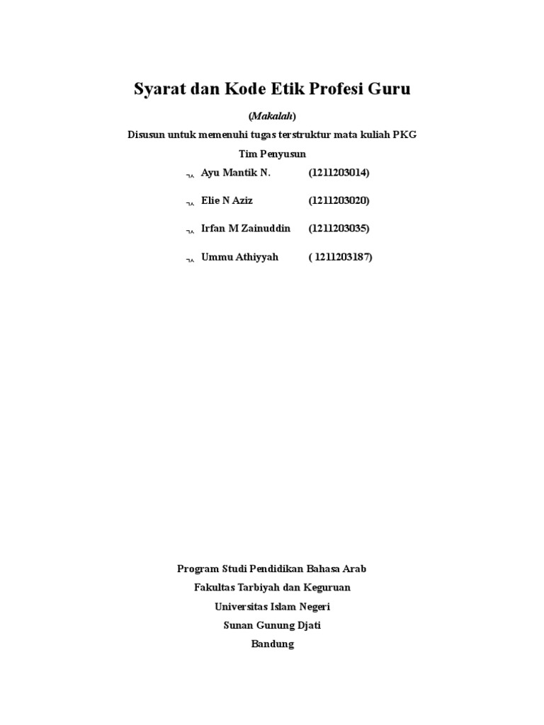 Makalah Etika Profesi Keguruan Jadiii