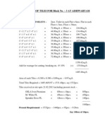 Requirement of Tiles For Block 3