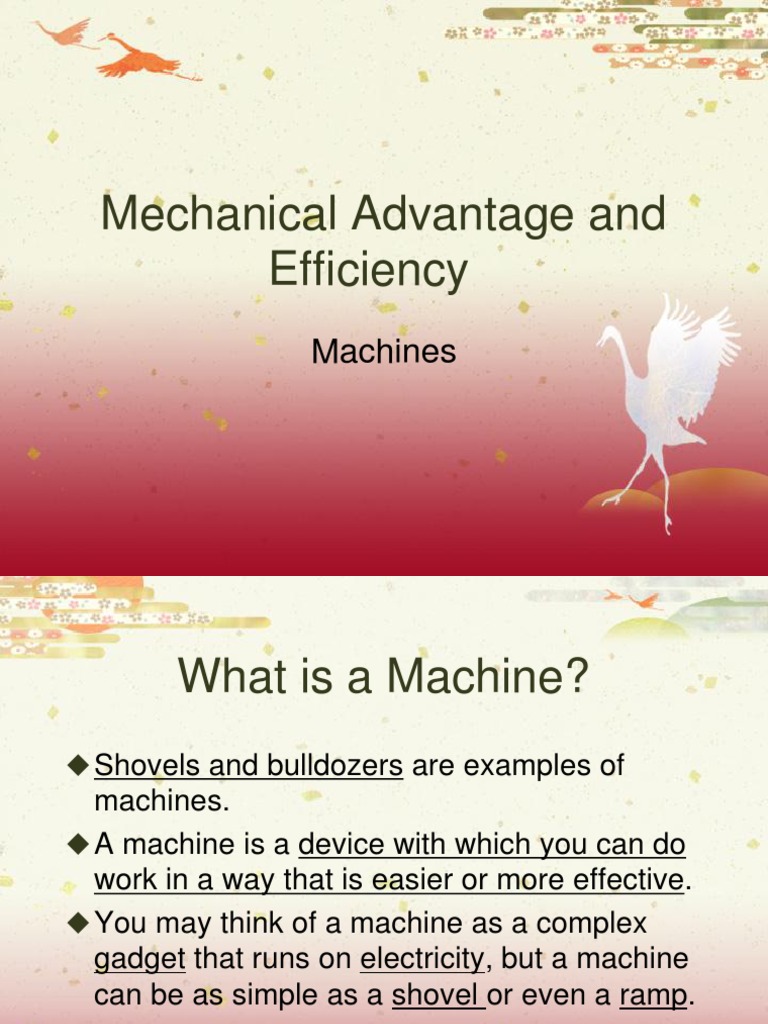 Mechanical Advantage PDF Force Machines