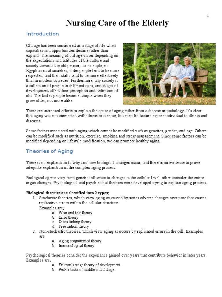 Nursing Care for the Elderly: A Guide | PDF | Ageing | Kidney