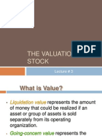 FM Lecture 3 Valuation of Stock