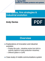 Life cycles, firm strategies & industrial evolution