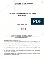 Carreira de Especialista em Meio Ambiente: Ministério Do Planejamento