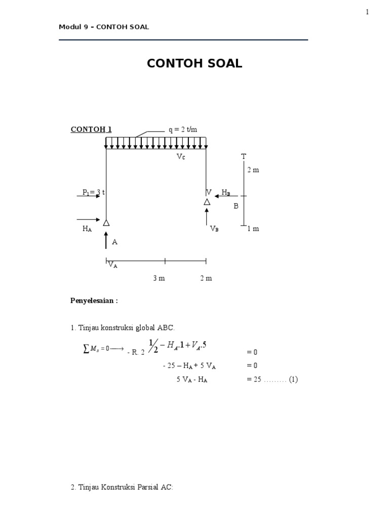 CONTOH SOAL STATIKA