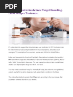 New Psychiatric Guidelines Target Hoarding, Child Temper Tantrums