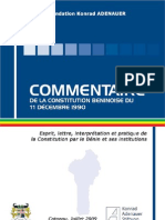 Commentaire de la Const du Bénin FKA