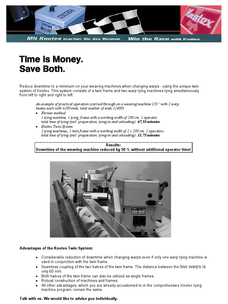 Knotex Twin-System: Cut Downtime by 50% | PDF | Home & Garden
