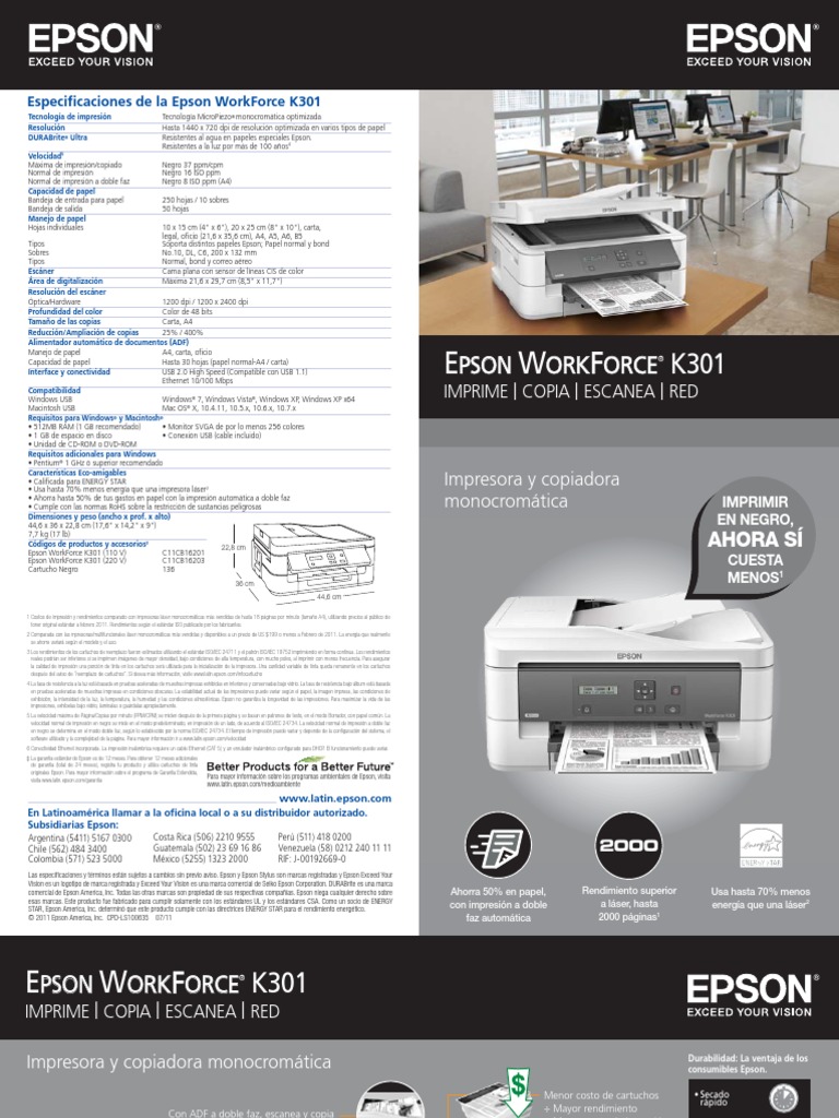 epson workforce k301