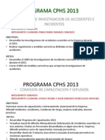 Programa Cphs 2013: - Comision de Investigacion de Accidentes E Incidentes