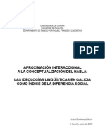 Las Ideologías Lingüísticas en Galicia Como Índice de La Diferencia Social