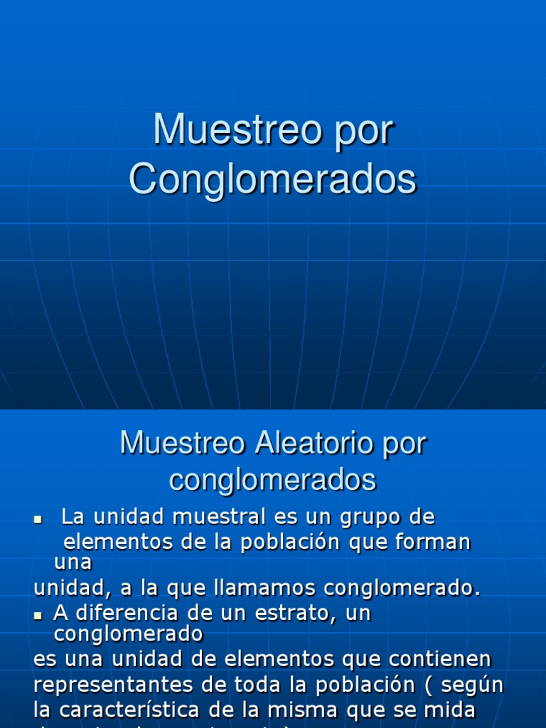 Muestreo Por Conglomerado