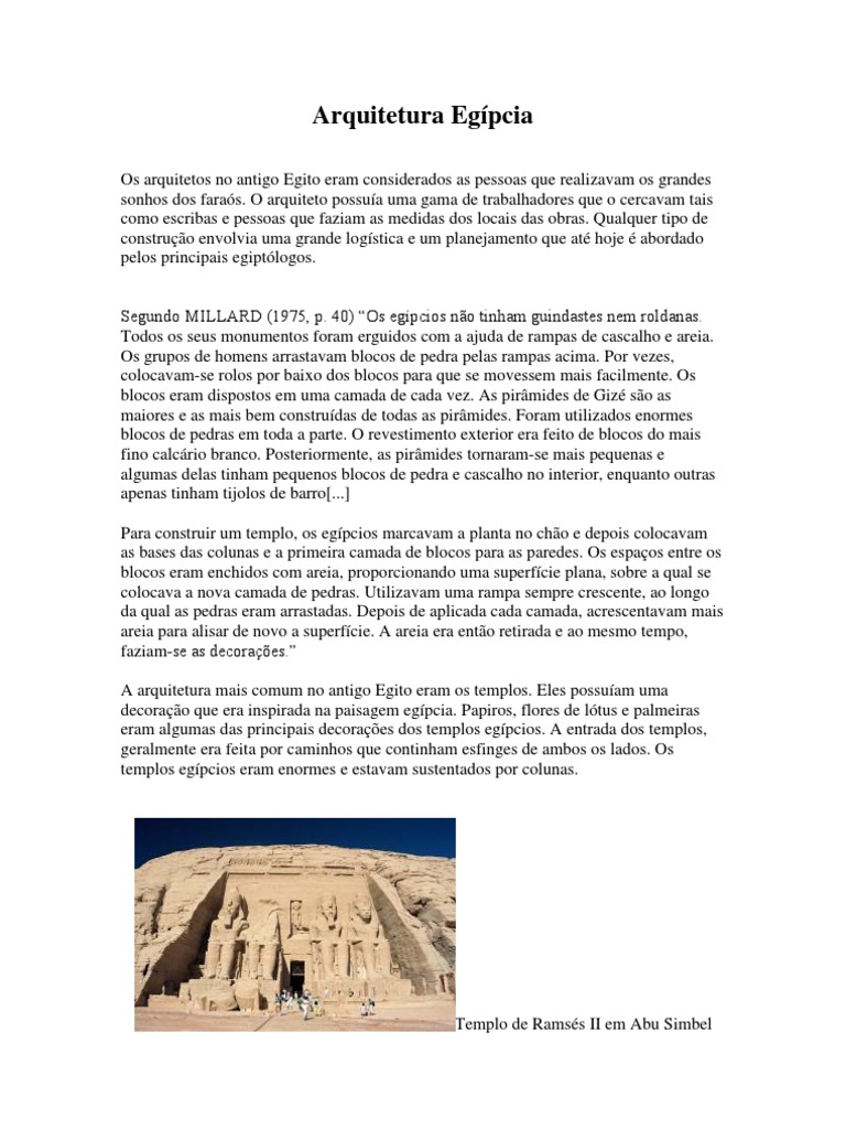 Arquitetura Egípcia | PDF | Pirâmides egípcias | Antigo Egito, image size:768x1024