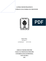 Download Laporan Praktikum Analisis Perancangan Kerja  Ergonomi by Arif Rakhmanto SN143046426 doc pdf