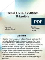 Famous American and British Universities