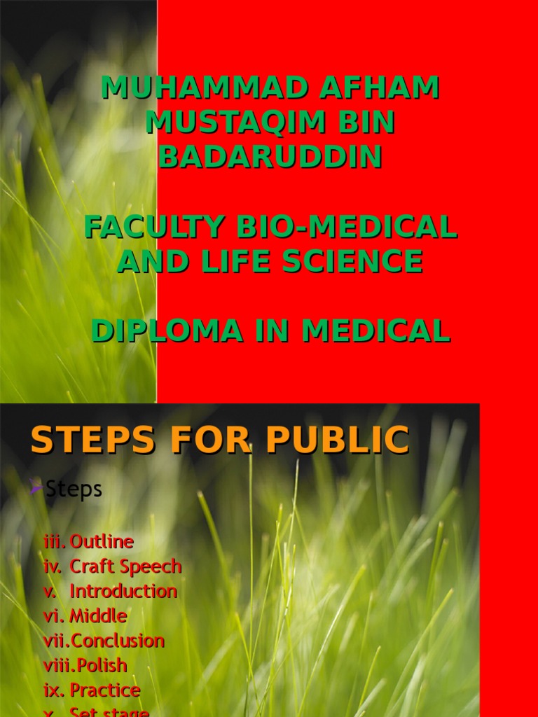 Muhammad Afham Mustaqim Bin Badaruddin Faculty Bio-Medical and Life ...