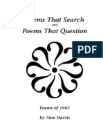 Poems That Search Poems That Question: Poems of 1982 by Alan Harris