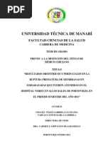 Tesis Ruptura Prematura de Membranas