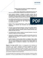 CORONA PRESENTA EN EXPOCONSTRUCCIÓN 2013 UN PORTAFOLIO INTEGRADO DE SOLUCIONES CONSTRUCTIVAS