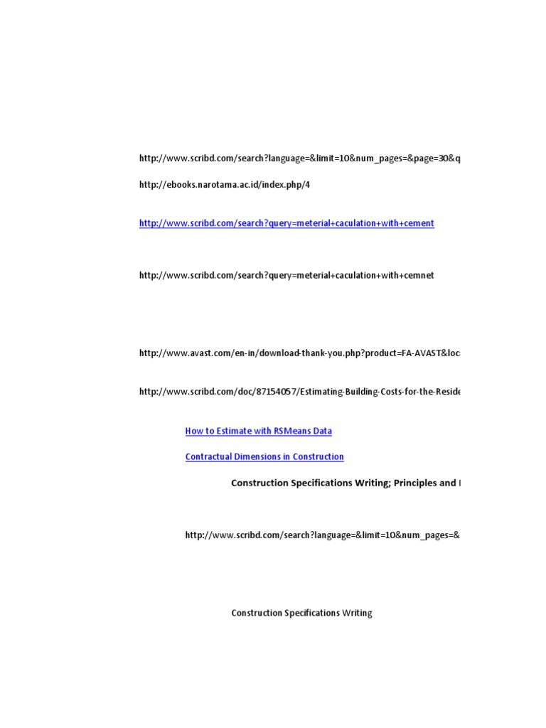 Construction Specifications Writing Principles and Procedures PDF