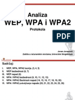 Analiiza WEP, WPA, WPA2 Protokola
