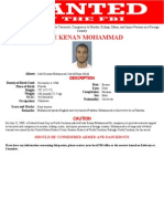 FBI Most Wanted Page for Jude Kenan Mohammad