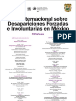 Foro internacional sobre desapariciones forzadas e involuntarias en México