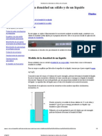 Medida de La Densidad Un Sólido y de Un Líquido PRACTICA 2