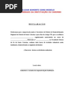 TERMO DE ADESÃO AO TRABALHO VOLUNTÁRIO  Voluntariado 