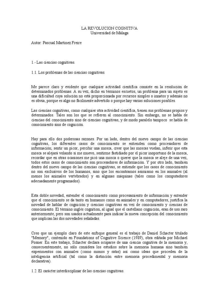 Revolución Cognitiva Psicología cognitiva Ciencia