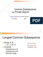 Longest Common Subsequence As Private Search: Payman Mohassel