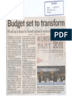 Budget Set To Transform