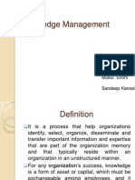 Knowledge Management: Mukul Sirohi Sandeep Kansal