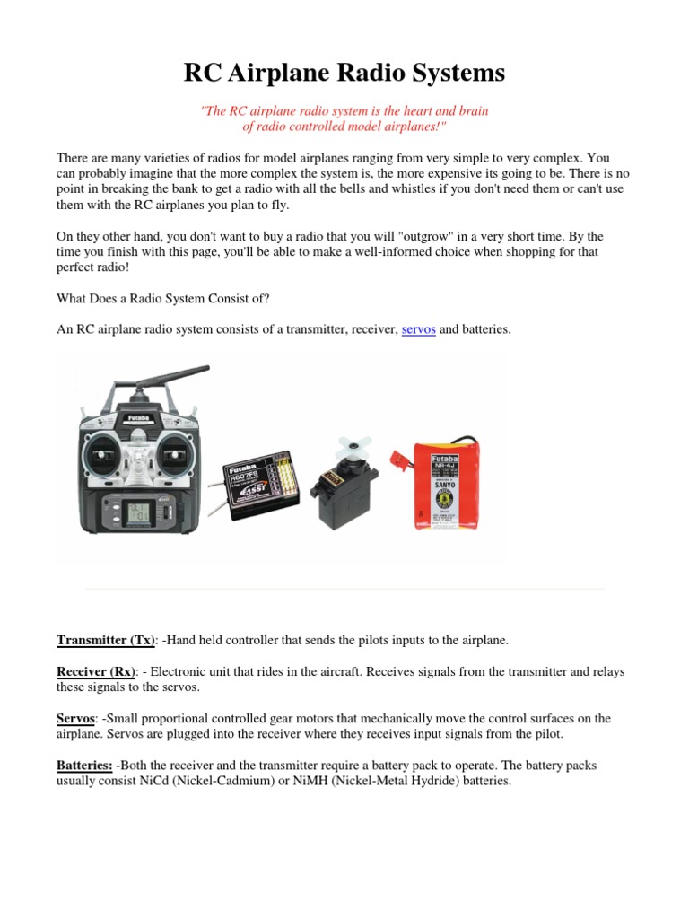 RC Airplane Radio Systems PDF Frequency Modulation Modulation