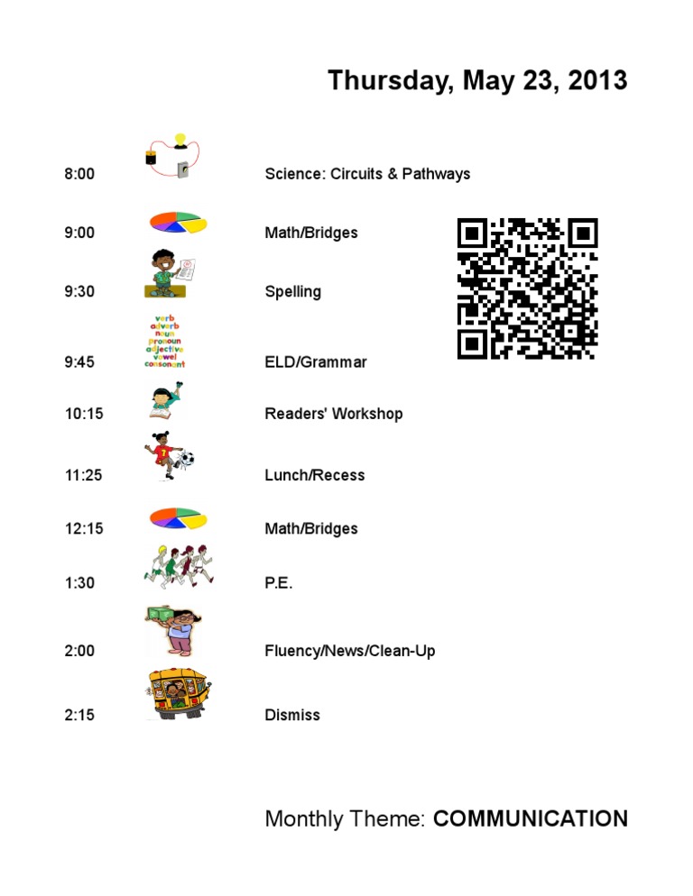 May 23, 2013 Class Schedule | PDF | Science & Mathematics