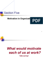 Section Five: Motivation in Organizations