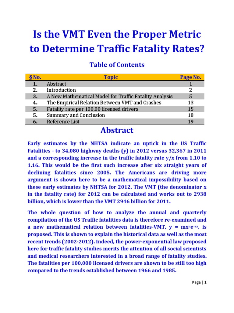 Is Vehicle Miles Traveled (VMT) Even The Proper Metric To Determine ...