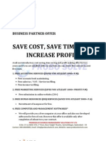 Save Cost, Save Time and Increase Profit: To, Business Partner Offer