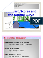 Standard Scores and The Normal Curve: Report Presentation by