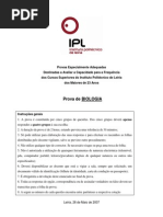 Prova Biologia 2007