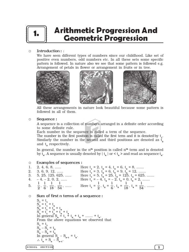 Ch. 1 - Arithmetic Progression and | PDF | Sequence | Numbers