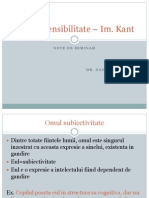 Despre Sensibilitate - Kant